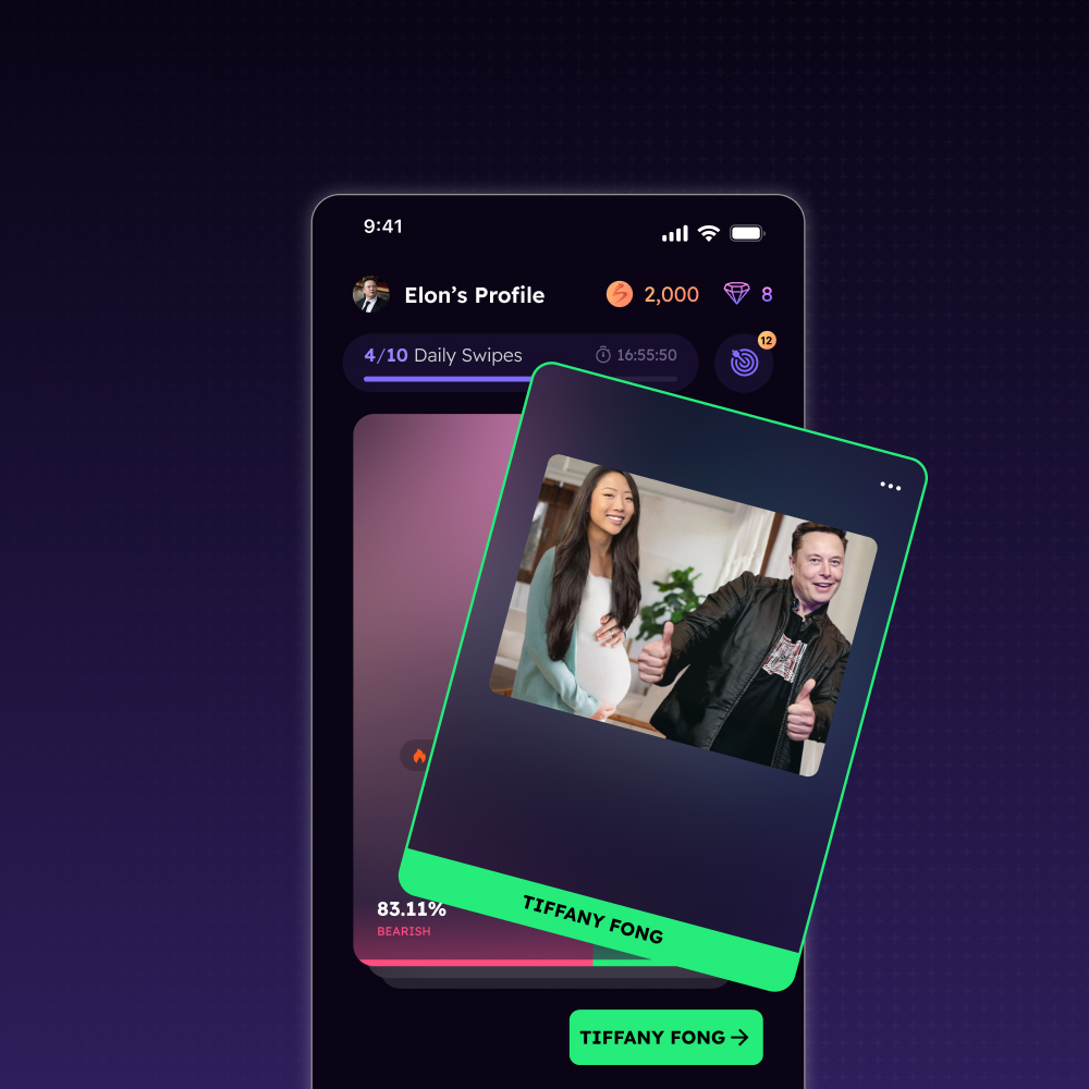 Rumor has it, <a href="/elonmusk/">Elon Musk</a> might just swipe right <a href="/TiffanyFong_/">Tiffany Fong</a> on Swipooor 👀

What’s your wildest swipe? Wrong answers only!

- QRT this tweet with your crazy answers
- Visit swipooor.io. Include your referral code
- Drop a screenshot of your signup + link to your QRT