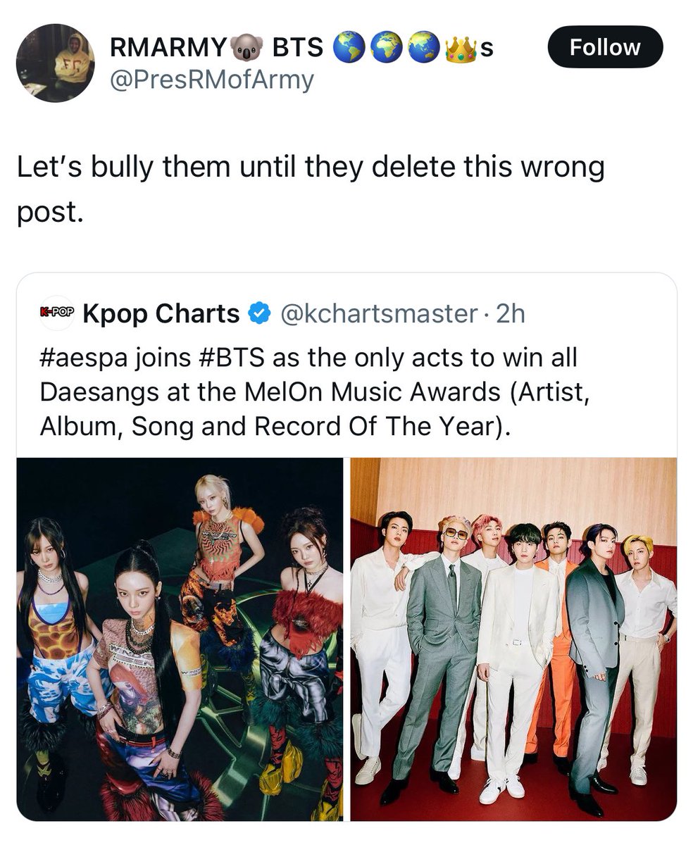 They think they can bully kchartsmaster feidhwidhejjs