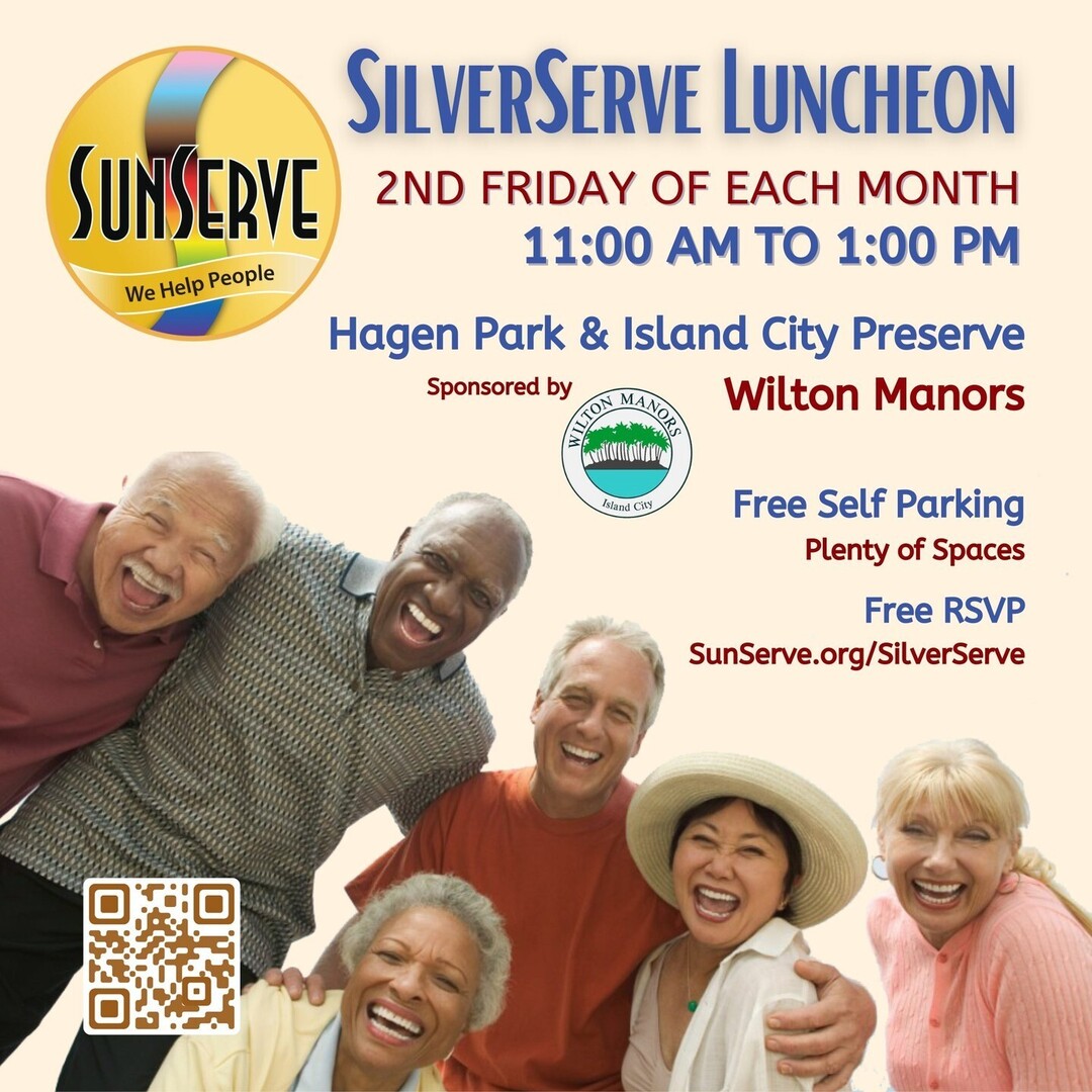 Looking for some good food and great company? 🎉 Come join the fun at SunServe’s SilverServe Luncheon! Happening every 2nd Friday of the month from 11 AM to 1 PM at Hagen Park &amp; Island City Preserve in Wilton Manors. Free parking, lots of laughs, and gre… instagr.am/p/DDAAP_NoBdo/