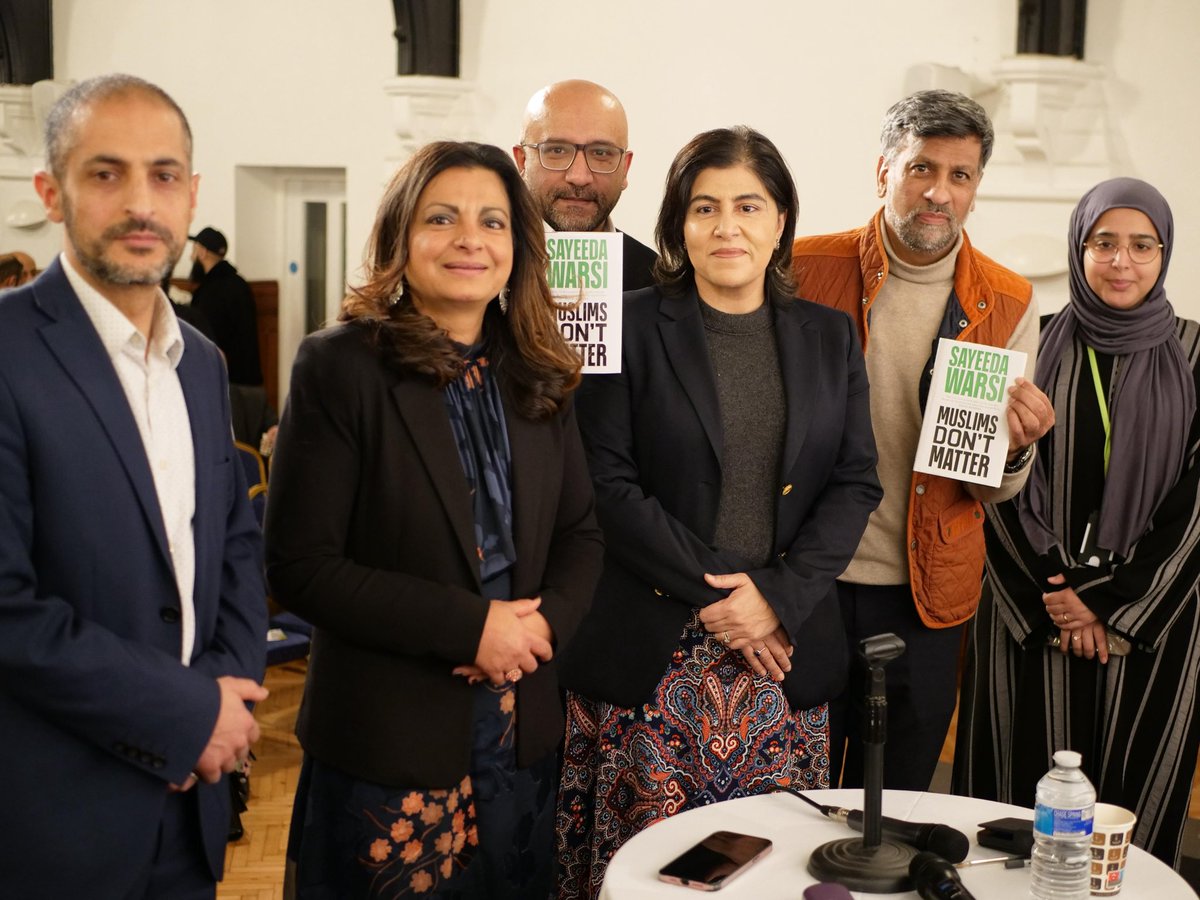 Hasan Patel (@hasanpatel) on Twitter photo Last night <a href="/SayeedaWarsi/">Sayeeda Warsi</a> spoke on her book “Muslims Don’t Matter” to <a href="/darshnasoni/">Darshna Soni</a> at the Muath Trust. Frank conversations, solutions discussed and something we can work on, thank you all to those involved. Last night <a href="/SayeedaWarsi/">Sayeeda Warsi</a> spoke on her book “Muslims Don’t Matter” to <a href="/darshnasoni/">Darshna Soni</a> at the Muath Trust. Frank conversations, solutions discussed and something we can work on, thank you all to those involved.