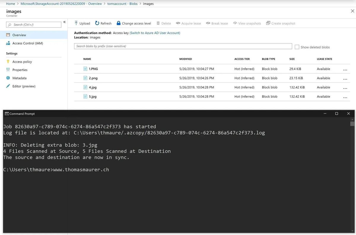 ThomasMaurer's tweet image. Sync Folder with Azure Blob Storage  ☁
thomasmaurer.ch/2019/06/sync-f…
#Azure #AzOps #MicrosoftAzure #CloudStorage #AzCopy #AzureStorage