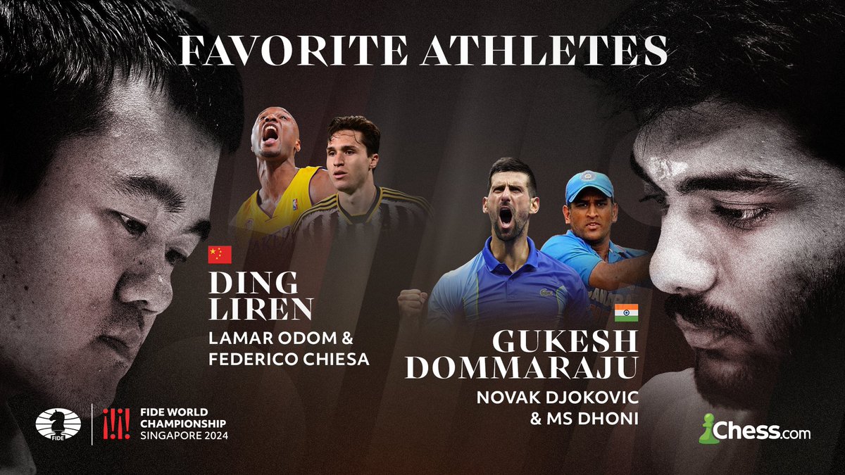 Ding and Gukesh share their favorite athletes from other sports 😲 #DingGukesh
