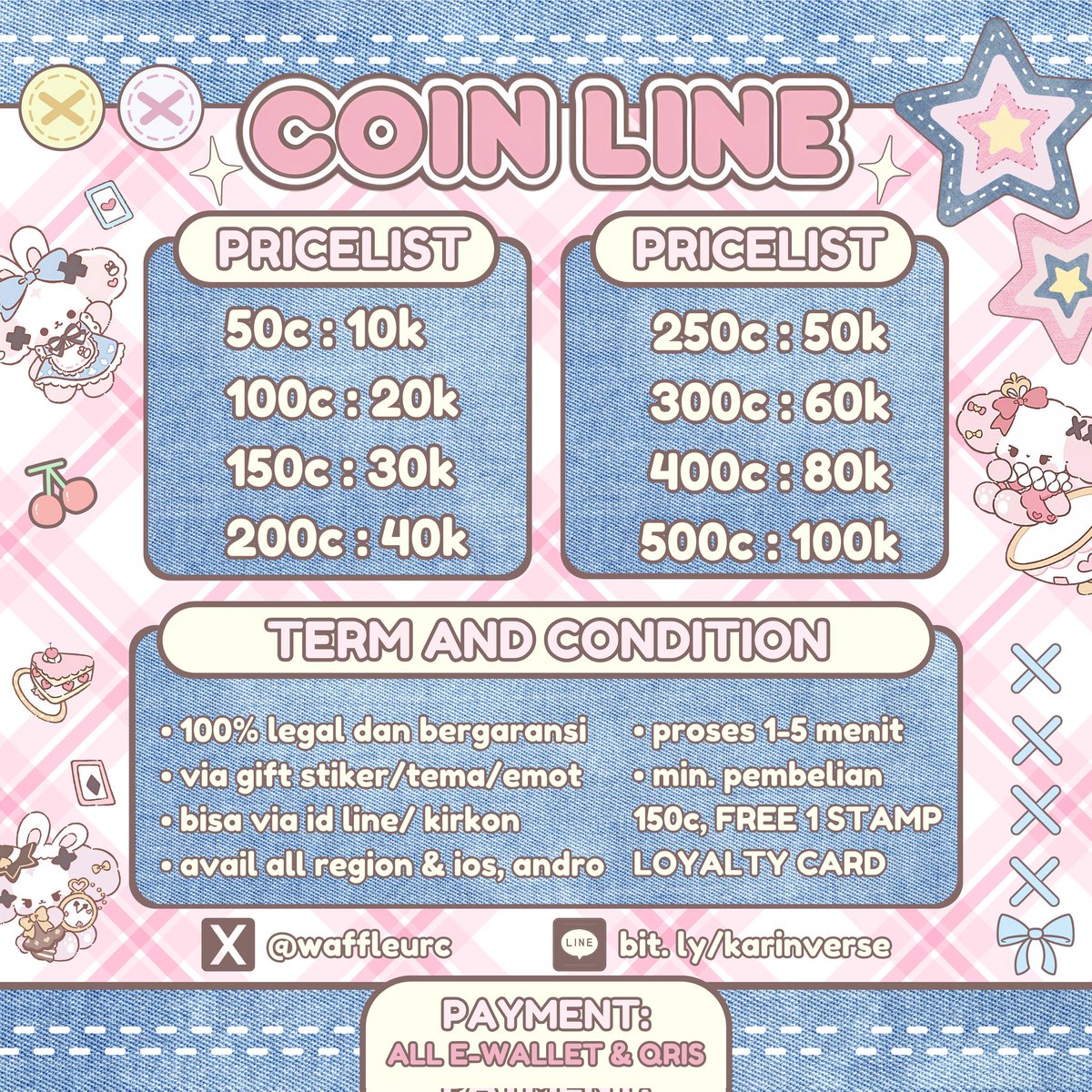 𖧁୧ laveela, open cöin line tweet media