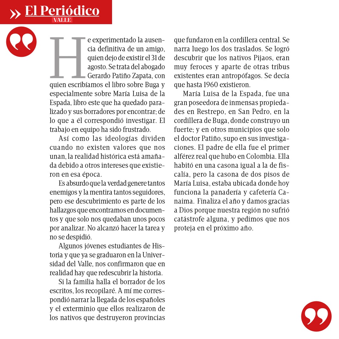 😄Disfruta la columna de nuestro querido amigo Álvaro Domínguez Rodríguez
.
.
.
#ValledelCauca #PeriódicoValluno #Sábado #Periodismo #periodismocolombiano #opiniones