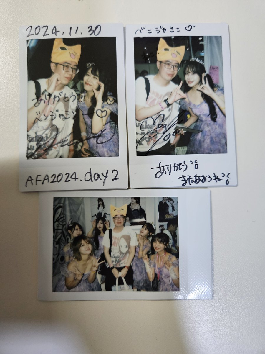 AFA Day 2 - 最後から2番目のチェキとDearKISS全員、のんちゃん、かすみさん ^^