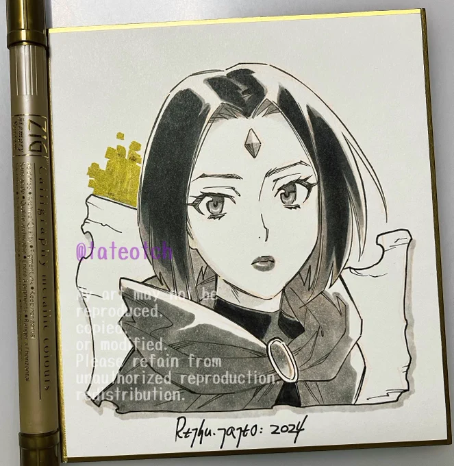 明日どのくらいミニ色紙描けるか時間を計ってる #ジャパコミ 