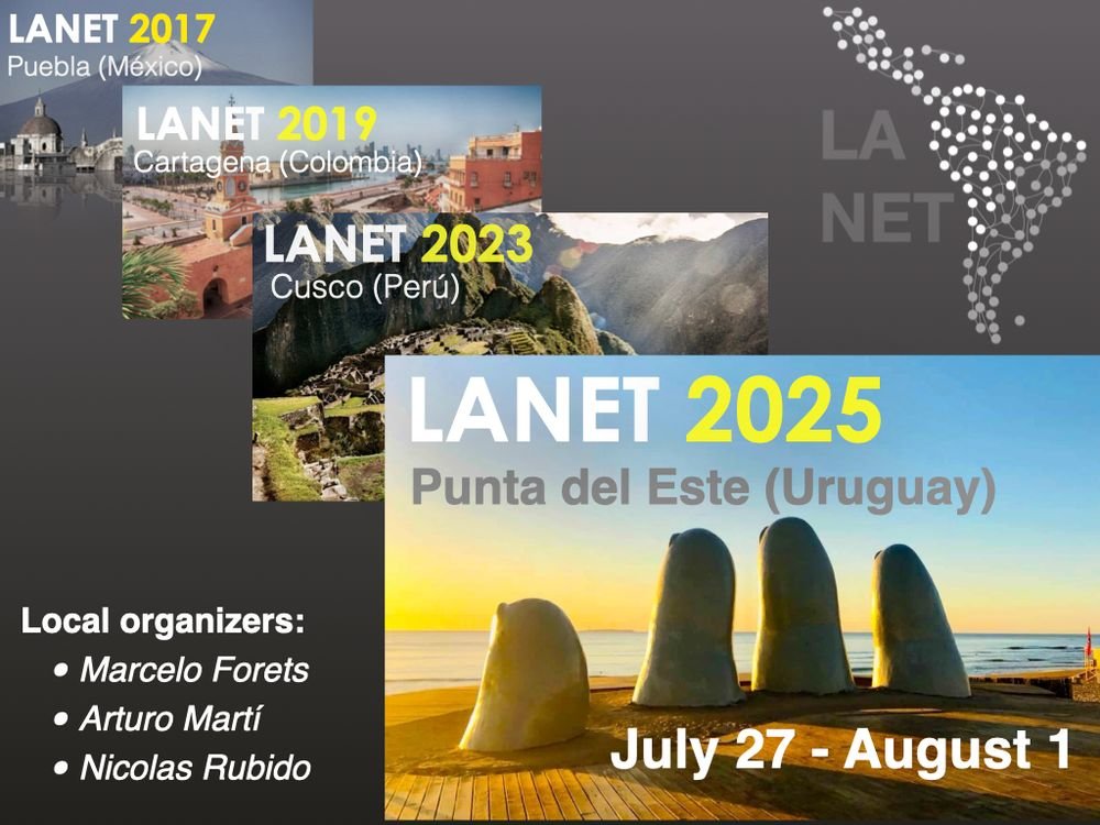 We're happy to announce our 4th ED for LANET 2025.  Punta del Este (Uruguay). Save the dates and stay tuned for more info!