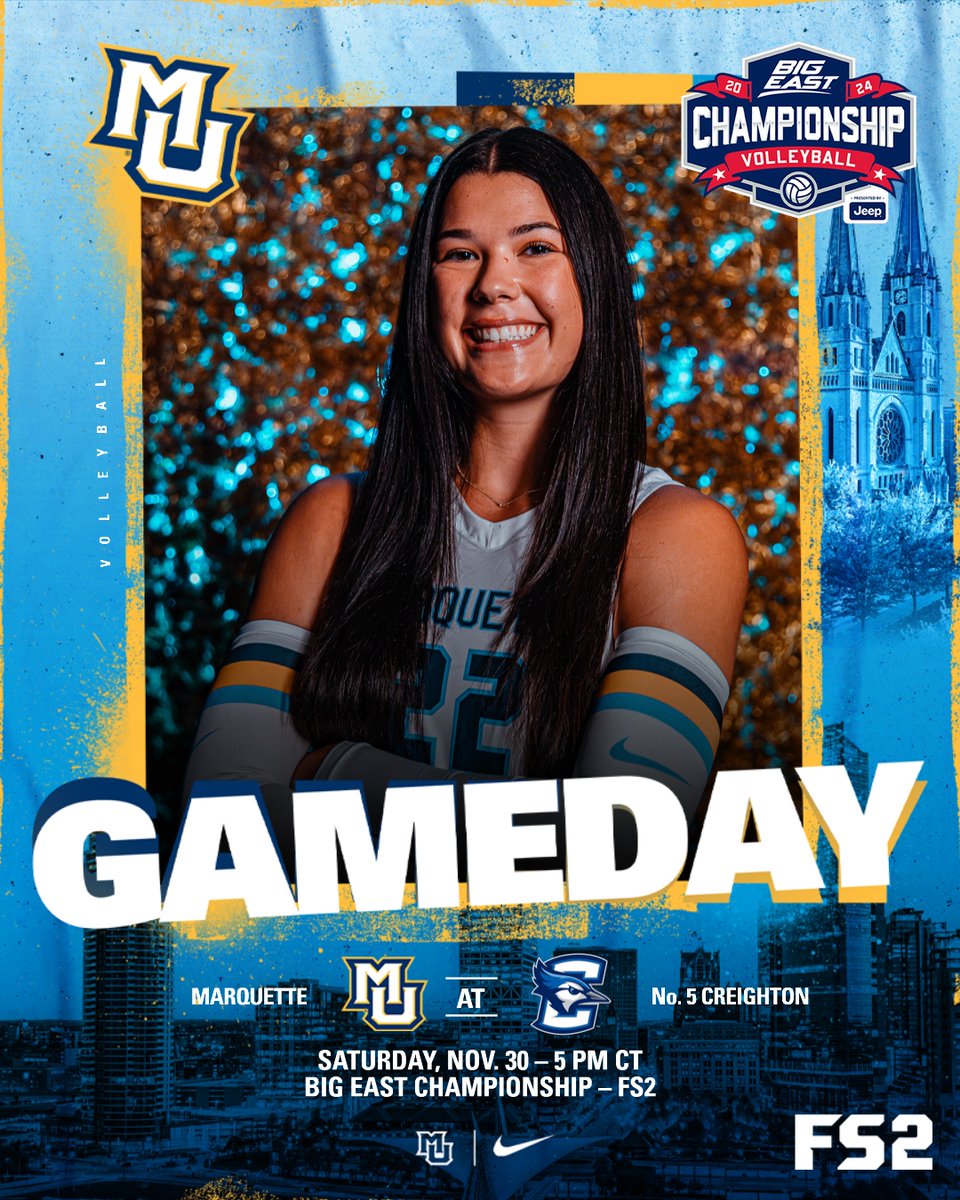 Marquette Volleyball (@marquettevb) on Twitter photo γ½οΈ #WeAreMarquette
π <a href="/BIGEASTchamps/">BIG EAST Olympic Sports</a>
π <a href="/CreightonVB/">Creighton Volleyball</a>
π Omaha, Neb.
π D.J. Sokol Arena
π 5 p.m. CT
πΊ FS2
π bit.ly/4fNg8jd γ½οΈ #WeAreMarquette
π <a href="/BIGEASTchamps/">BIG EAST Olympic Sports</a>
π <a href="/CreightonVB/">Creighton Volleyball</a>
π Omaha, Neb.
π D.J. Sokol Arena
π 5 p.m. CT
πΊ FS2
π bit.ly/4fNg8jd