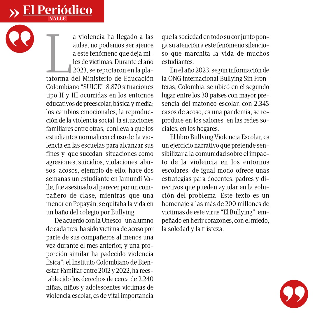 😄Disfruta la columna de nuestro querido amigo Luis Alberto Vidales Holguín
.
.
.
#ValledelCauca #PeriódicoValluno #Sábado #Periodismo #periodismocolombiano #opiniones