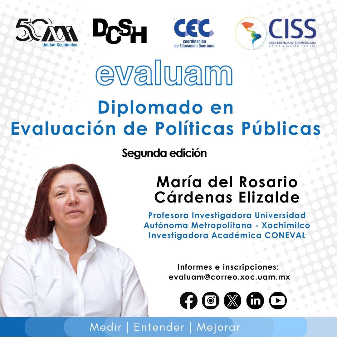 📚✨ #FinDeSemanaDeDEPP | ¡Un fin de semana de aprendizaje intensivo con lo mejor de la M&amp;E!

🔎 Ayer, el Mtro. <a href="/PedroCanalesH/">Pedro Canales Hernández</a>  (<a href="/uamcuajimalpa/">UAM Cuajimalpa</a>) nos llevó a reflexionar sobre el uso de evidencia y conocimiento científico en evaluaciones. Su clase magistral dejó claro que medir es