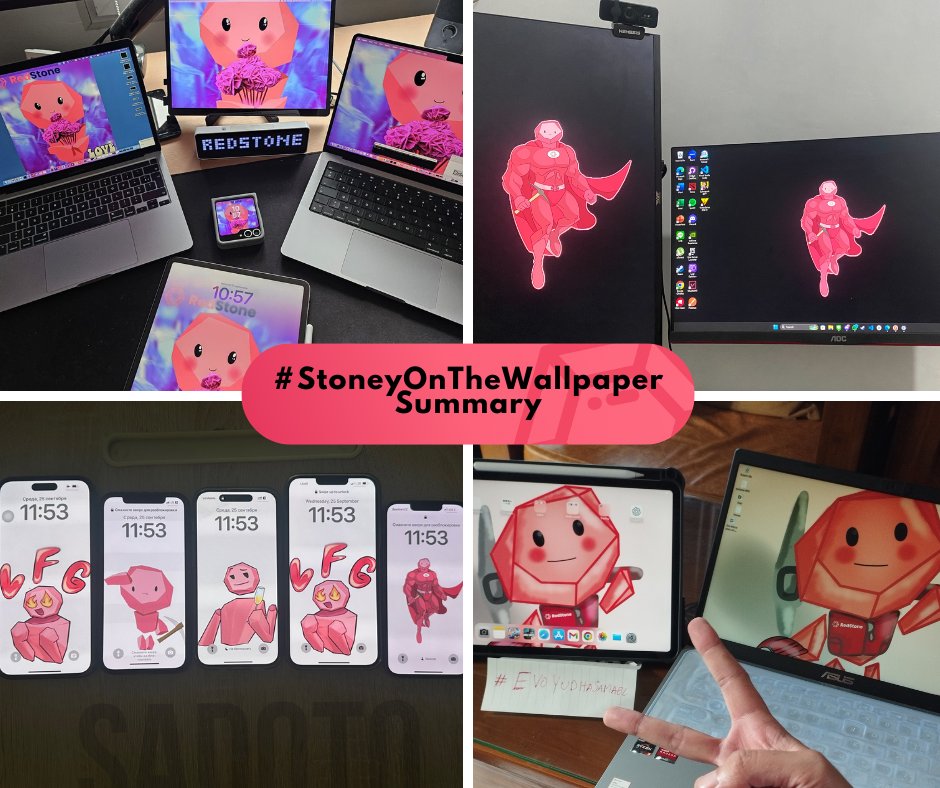 redstone_defi's tweet photo. 👉 RedStone "StoneyOnTheWallpaper" Campaign has reached its end 👈

Congratulations to all who secured the special role and RSG points. The participation exceeded our expectations.

Want to join the fun? 👇 https://t.co/IRZ5Hu3M4J