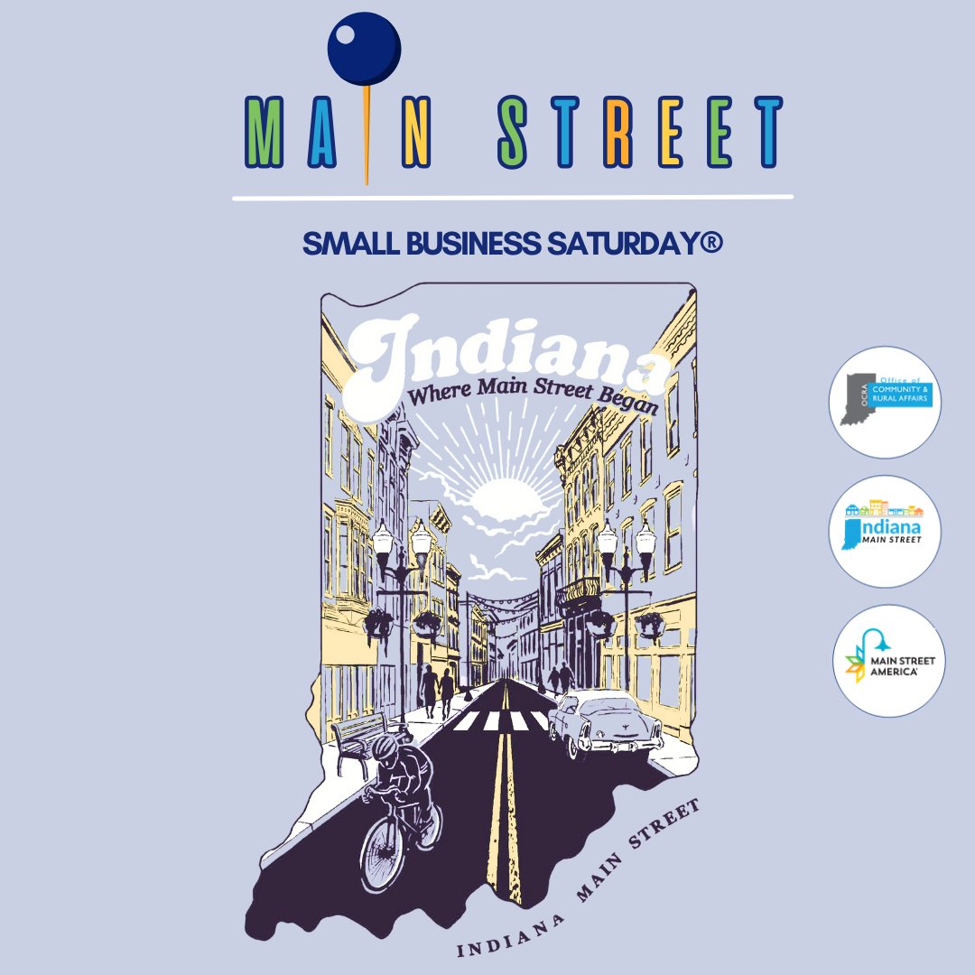 Happy Small Business Saturday! I encourage all Hoosiers to go out today to support local businesses and <a href="/Indiana_Grown/">Indiana Grown</a> stores in their community! 

<a href="/IndianaOCRA/">Indiana Office of Community and Rural Affairs</a>
