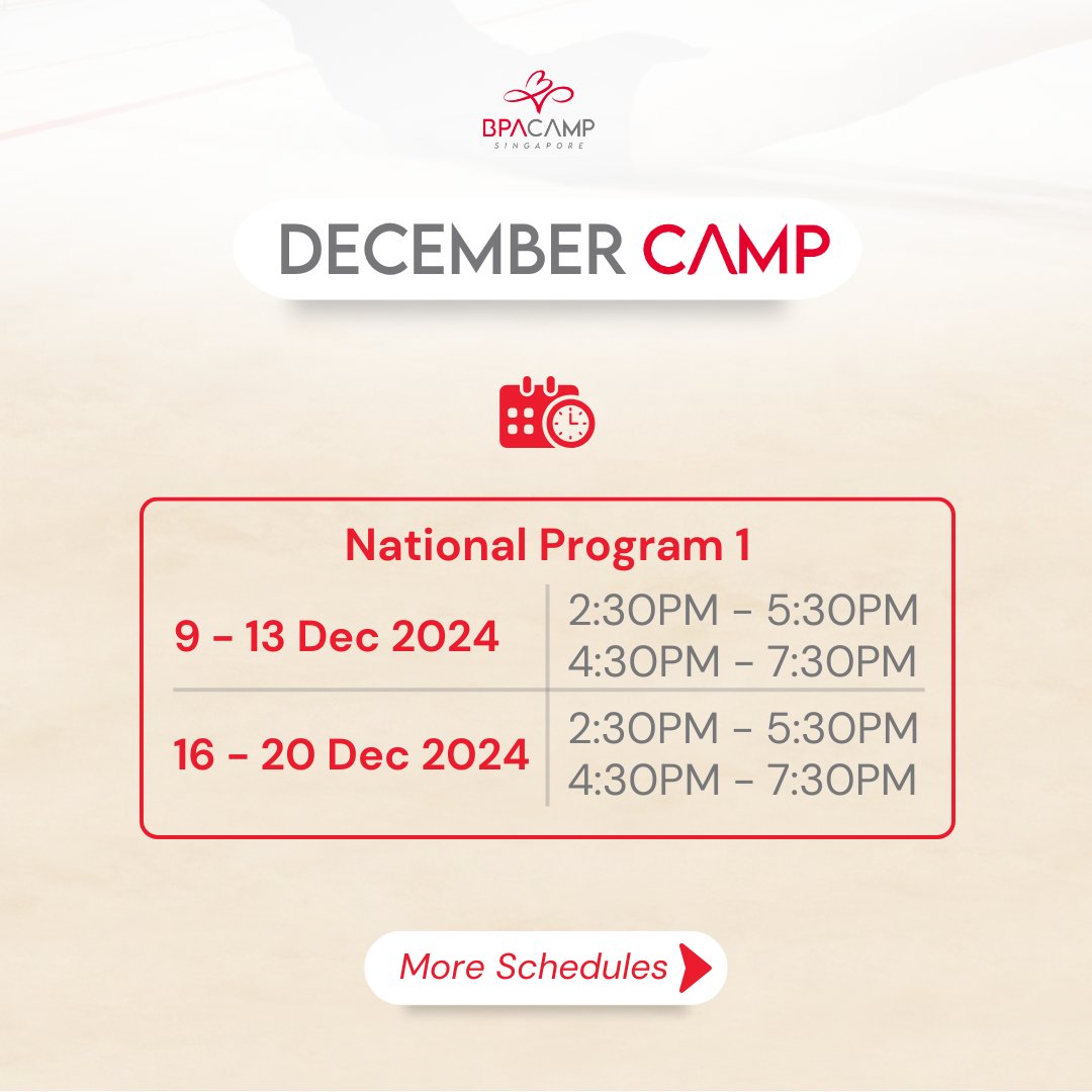 BPanovaAcademy's tweet photo. This December, It’s Time to Shine! ✨

Our December Gymnastics Camp is here, and your child has the chance to learn from the best! 🏅

Spaces are limited, so don’t wait! https://t.co/IY6uE7Rb2x

#RhythmicGymnastics #BiankaPanovaAcademy #DecemberCamp https://t.co/PQZpYbQnkY