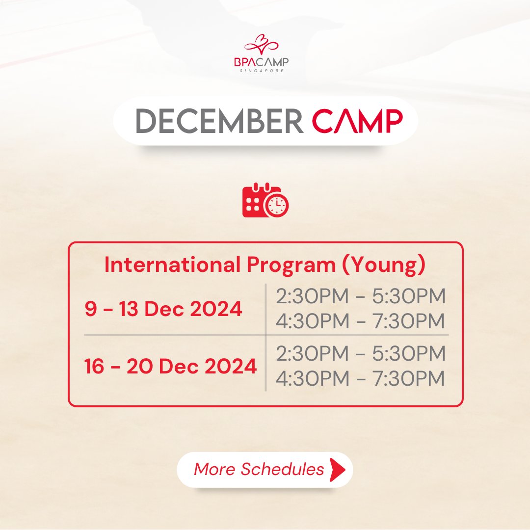 BPanovaAcademy's tweet photo. This December, It’s Time to Shine! ✨

Our December Gymnastics Camp is here, and your child has the chance to learn from the best! 🏅

Spaces are limited, so don’t wait! https://t.co/IY6uE7Rb2x

#RhythmicGymnastics #BiankaPanovaAcademy #DecemberCamp https://t.co/PQZpYbQnkY