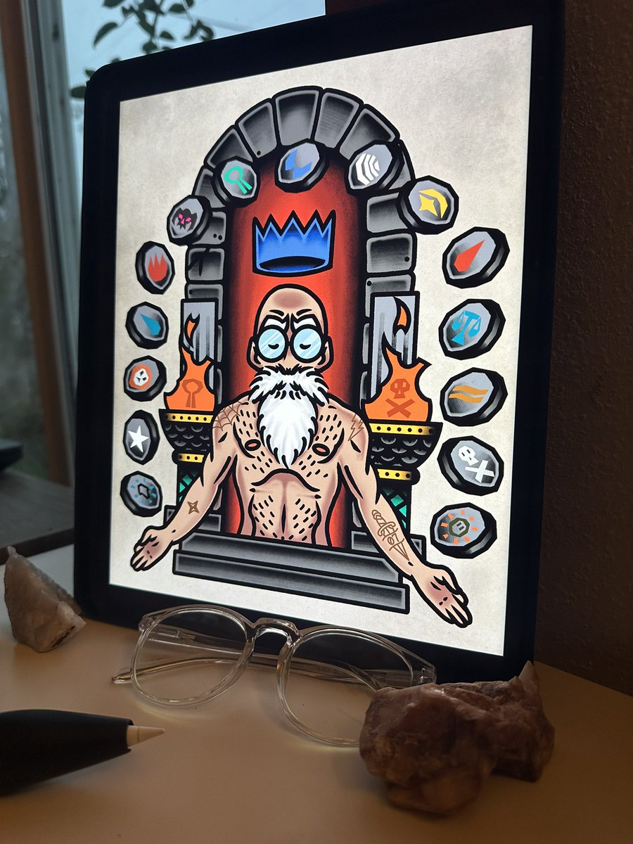 Scape_Ink's tweet image. Finished Wise Old Man design! 

#osrs #runescape #art