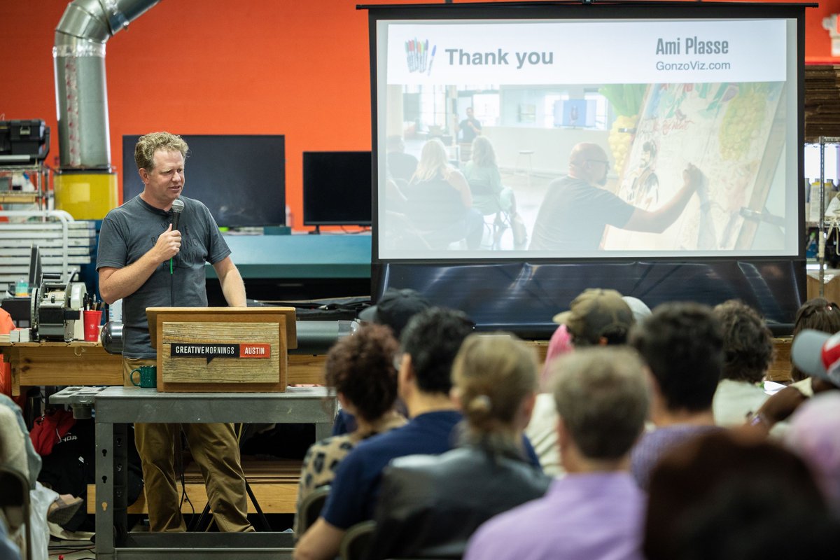 CM_Austin's tweet image. Thanks Ami Plasse @amirocks for the live illustration of our November event. Hire him for unique hand drawn content for your event or business  gonzoviz.com #CMthread #CMATX