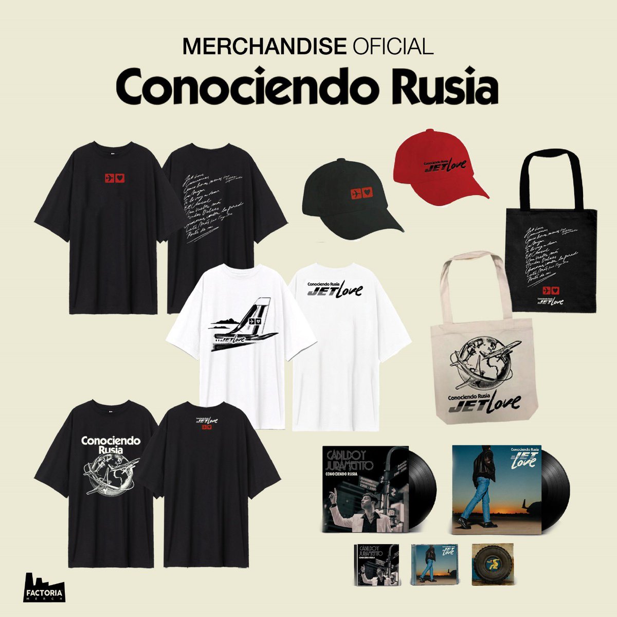 FactoriaMerch's tweet image. Hoy estamos en @antelarena con todo el merch 2024 de @conociendorusia ⚡️