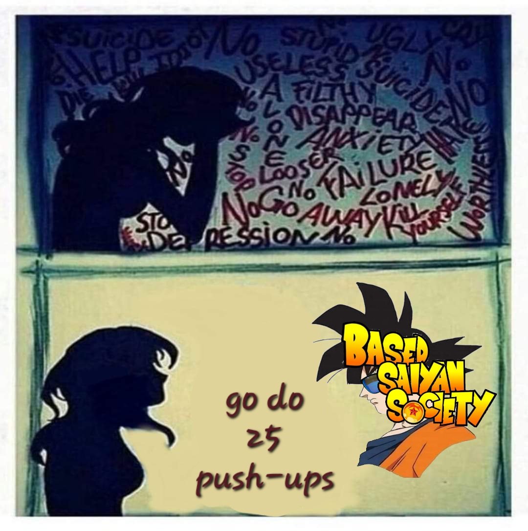 Goku_is_Lit_Me's tweet photo. GM, frens. Start your day right by accomplishing two things: 1st, make your bed; 2nd, do some pushups. 25, to be exact. Doesn't matter how. Work foundation, if needed. 
#dragonballsuper #dragonball #dragonballz #dragonballgt #db #dbz #dbgt #dbs #ChristIsKing #25pushups #gm https://t.co/X8u622IoxT