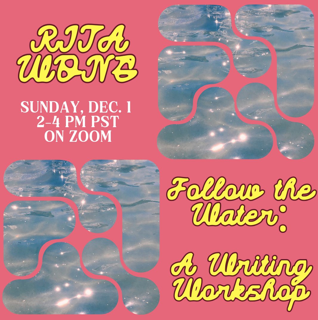 We're kicking off our December workshops series with TWO workshops tomorrow! Sign up for one or both. There's still room in GAZA KITCHEN, a cooking workshop with <a href="/gazamom/">Laila El-Haddad</a> and FOLLOW THE WATER, a writing workshop with <a href="/rrrwong/">rita wong</a> 👩‍🍳 🌊 Details below ⤵️