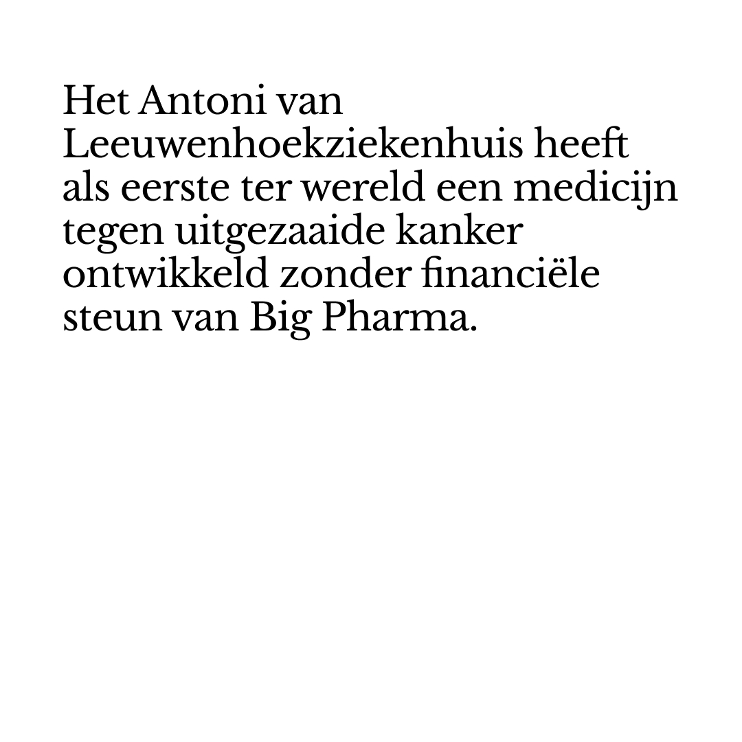 Voor het eerst ter wereld heeft een ziekenhuis zonder financiële steun van Big Pharma een medicijn tegen uitgezaaide huidkanker ontwikkeld. Het middel is vijf keer goedkoper dan vergelijkbare middelen.

Lees het verhaal hier: ftm.nl/artikelen/ruzi…