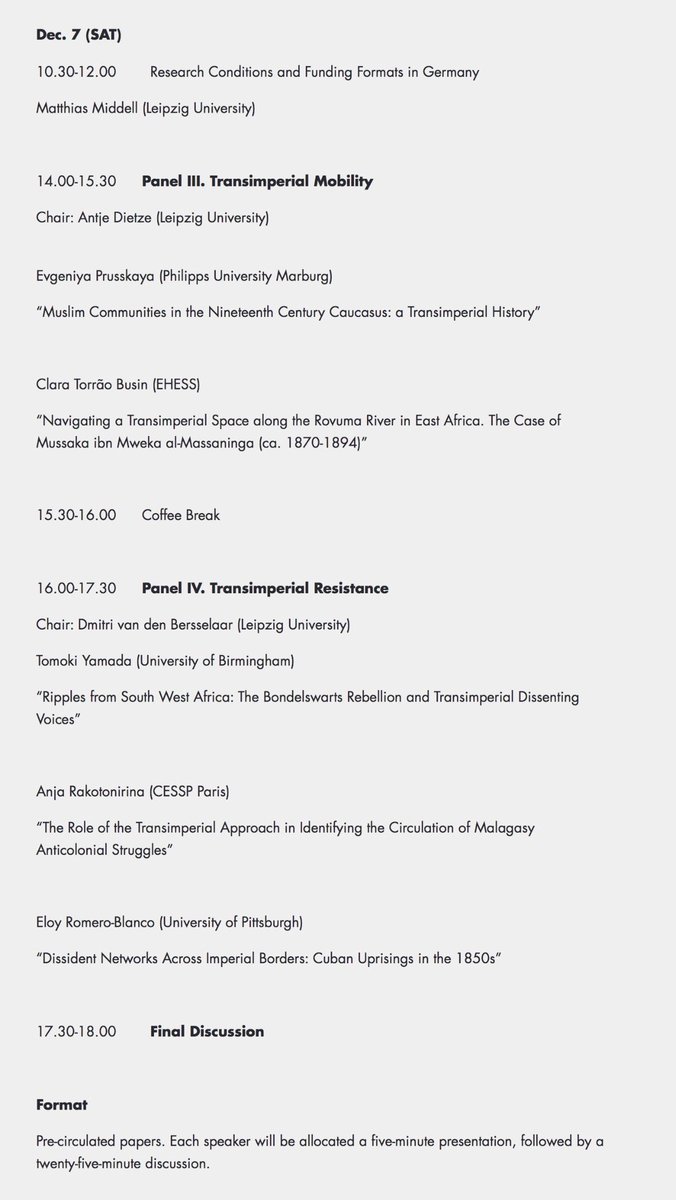 <a href="/HedingerDaniel/">Daniel Hedinger</a>, <a href="/NadinHee/">Nadin Heé</a> and I have co-organised a young scholars workshop, 'New Approaches to Transimperial History' (Leipzig University, 5–7 Dec). Check out the programme and don't forget to register!