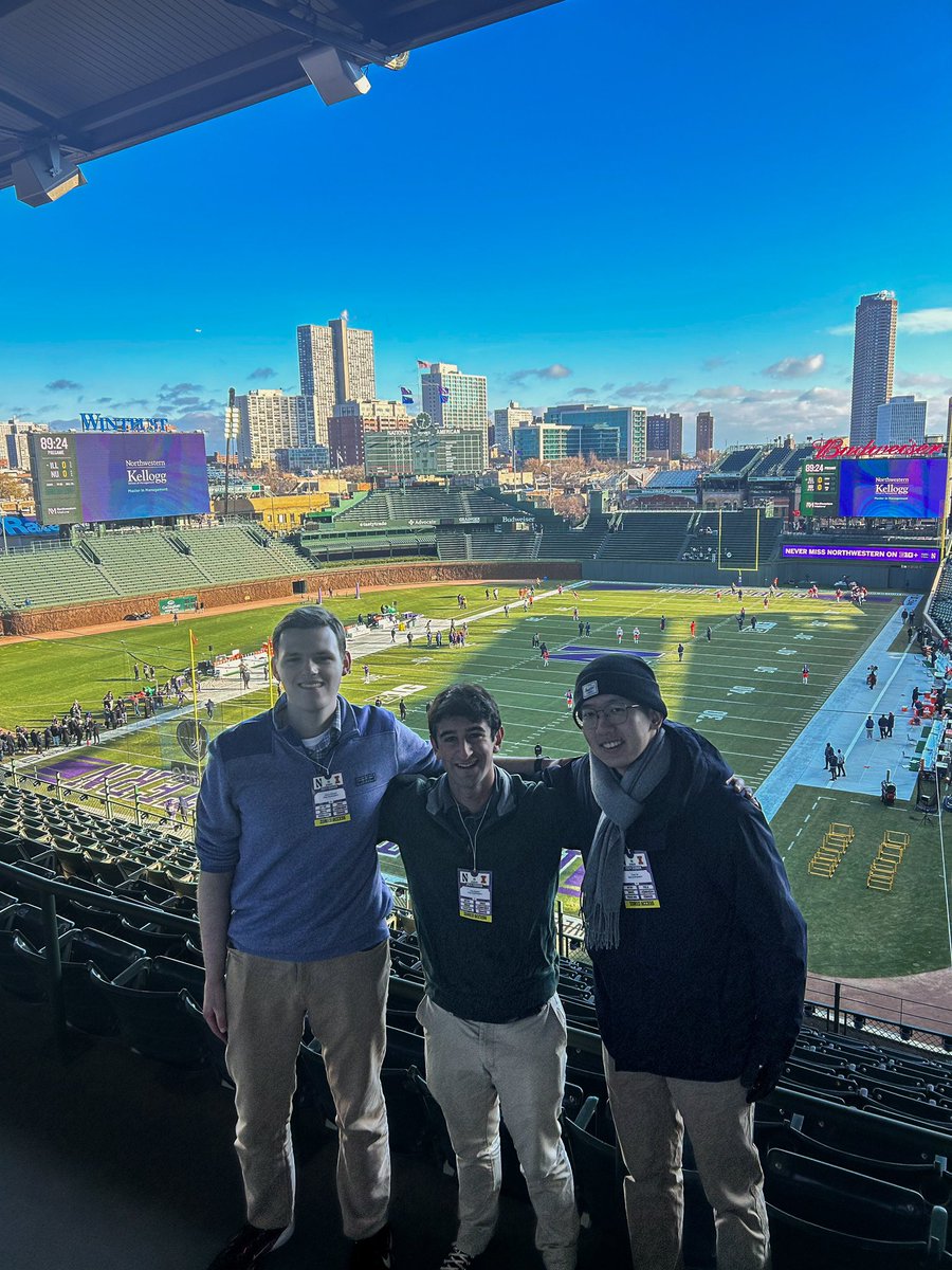 Jakeepste1n's tweet photo. For likely the final time in 2024, Gameday is back on site.

Here at Wrigley Field for @DailyNU_Sports, alongside @caseeey_he and @DannyMOGrady04, as Northwestern is set to take on Illinois in just over an hour.

Stay tuned for updates with the Land of Lincoln Trophy on the line. https://t.co/mj5QPTlpkW