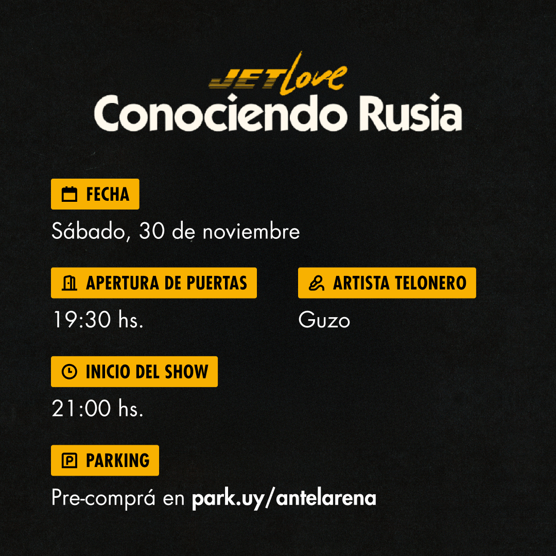 antelarena's tweet photo. HOY vení al #AntelArena a disfrutar del show de @conociendorusia

Deslizá las imágenes para conocer todo lo que tenes que saber para tu llegada. 

Todavía quedan algunos lugares 👉https://t.co/WGyb6LOfoc https://t.co/vq5X3s4BIo