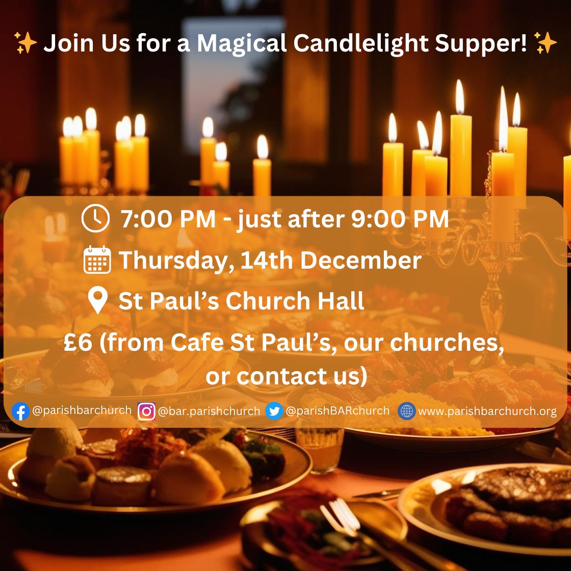 Mark your calendars for 14th December! This is a joyful evening to come together as a community, celebrating the season with warmth, cheer, and good company over a buffet.❤ All are welcome! Spread the word &amp; invite your friends — the more, the merrier! 🎄