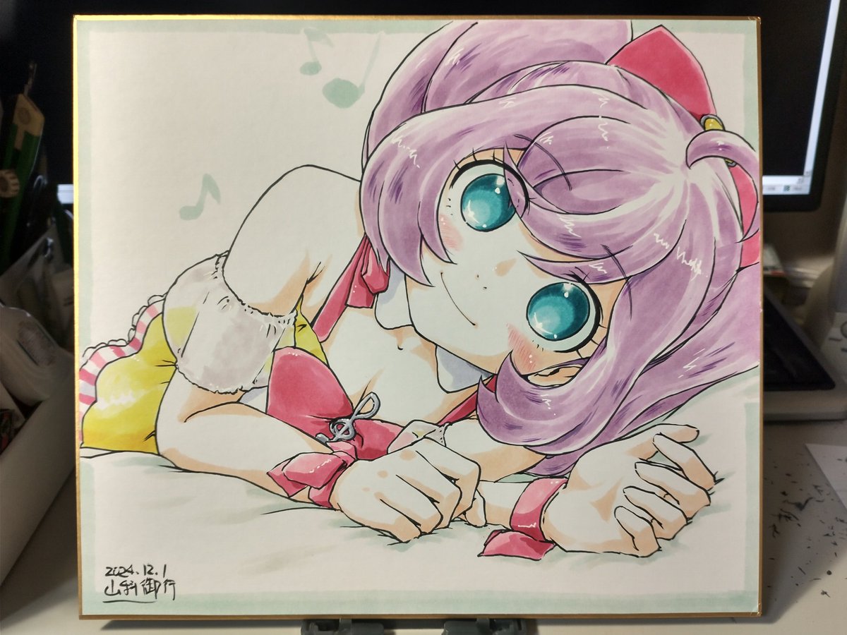 3イベント連続で新刊できなかったよごめんなさい。頑張って三枚だけ描いたけど、このサイズだとスキャナはみ出るので本にはできない。
枚数少なくて混乱するのは本意じゃないので、今回は抽選頒布にするかなあ。明日までに考える。 