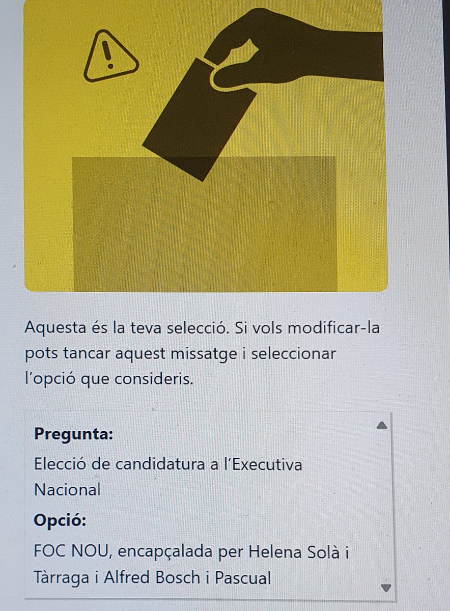Syn3ra's tweet photo. Ja he votat al #Congrés30N d' @Esquerra_ERC 🗳
Perquè hem de ser "exclusivament" independentistes i d'esquerres.
Pel #NoaIlla
Per fer neteja (i @FocNou_ERC  🔥) dels "de sempre" 
I perquè som (també) feministes i volem una DONA de Presidenta @helenasola 👏💜 https://t.co/28B67ErFZk