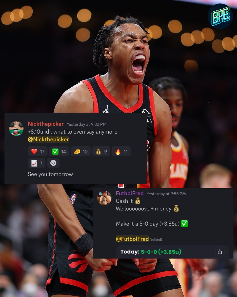 big_pick_energy's tweet photo. Huge night for the squad! 
@Nickthepicker (+8.10u) and @futbolfredd (+3.85u) cashed in a combined +11.35 units! 💰💰

Who’s rolling with us today?
https://t.co/oKbZav0mNe https://t.co/ooGkeisipU