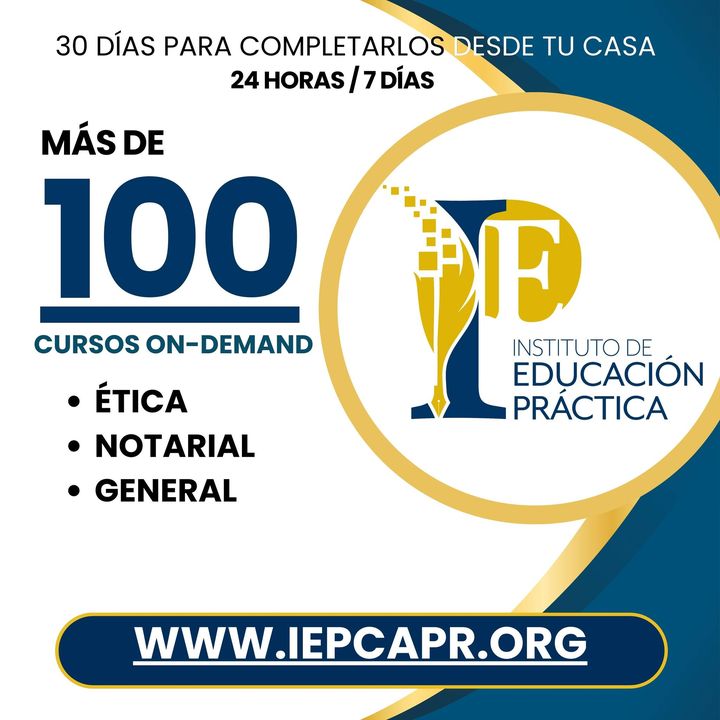 IEPCAPR's tweet photo. Desde la comodidad de tu hogar.   Matricúlate en nuestra amplia variedad de cursos On-Demand. https://t.co/7CiWCeuige https://t.co/u1iPfsCuSK