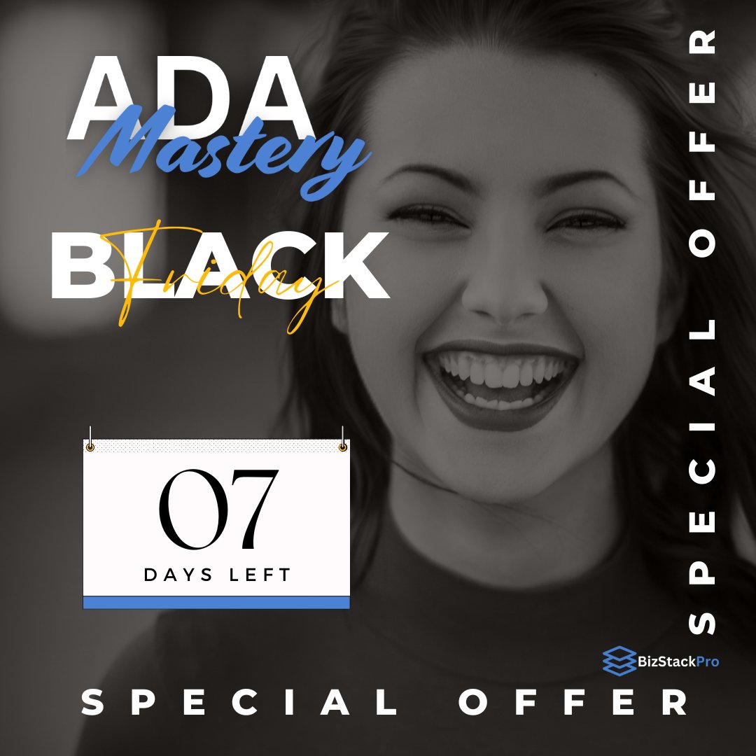 KenGeorgeII's tweet photo. Final Days to Get this Offer!
Don't miss the chance to get $200 OFF and start your ADA agency. Get step-by-step training, DFY templates, and a BizStackPro trial.

Join now!

https://t.co/3986RS7KX5
#BlackFriday #ADAAgency #bizstackproaffiliate https://t.co/56plVW66dv