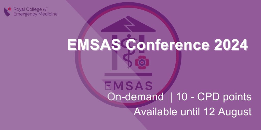 <a href="/EMSAS_RCEM/">EMSAS</a> Conference 2024  is now on-demand🚨

Gain Insights on:
✅Paediatric Hypertension
✅EM on the beach side
✅AI in Medicine
✅RCEM Update

Enjoy the content anytime and anywhere for 9 months post event - bit.ly/3Tqj50w