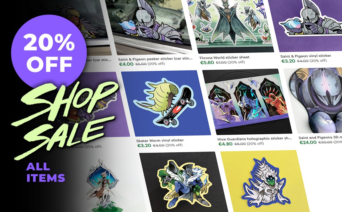 steel_peach's tweet image. 🌟ETSY SALE 🌟   

20% off on all items 
 
- Sale ends Dec 7th 
- Shipping globally 
- One new item - Osiris &amp;amp; Sagira peeker sticker (matching the Saint one)

Link in comment below 👇
