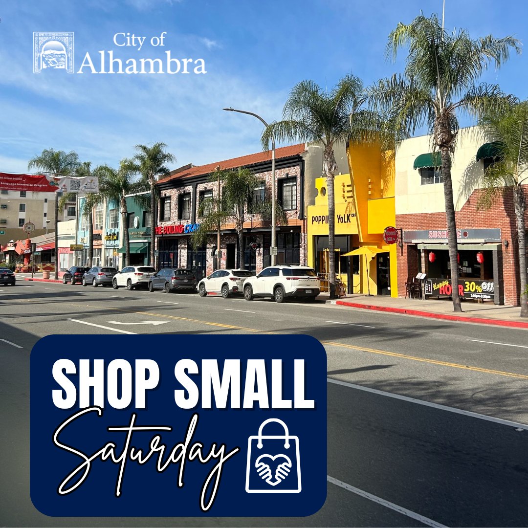 This Small Business Saturday, let's support local! 🛍️✨ Shop Alhambra and discover the unique businesses that make our city thrive. Visit the Alhambra Chamber of Commerce website for a list of businesses to support: alhambrachamber.org #ShopAlhambra #SmallBusinessSaturday