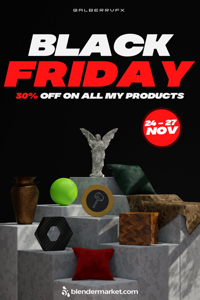 alberrvfx's tweet photo. Enjoy Black Friday Sale with a 30% off in all my products!! Until December 3rd in @blendermarket
Here 👉https://t.co/p7T3XDUOwf…
#b3d #3dart #LEGO #geometrynodes #art #proceduralart #animation3d #blender3d #nodevember #blendermarket #proceduraltextures #proceduralmaterial https://t.co/5g5WdvgFBP