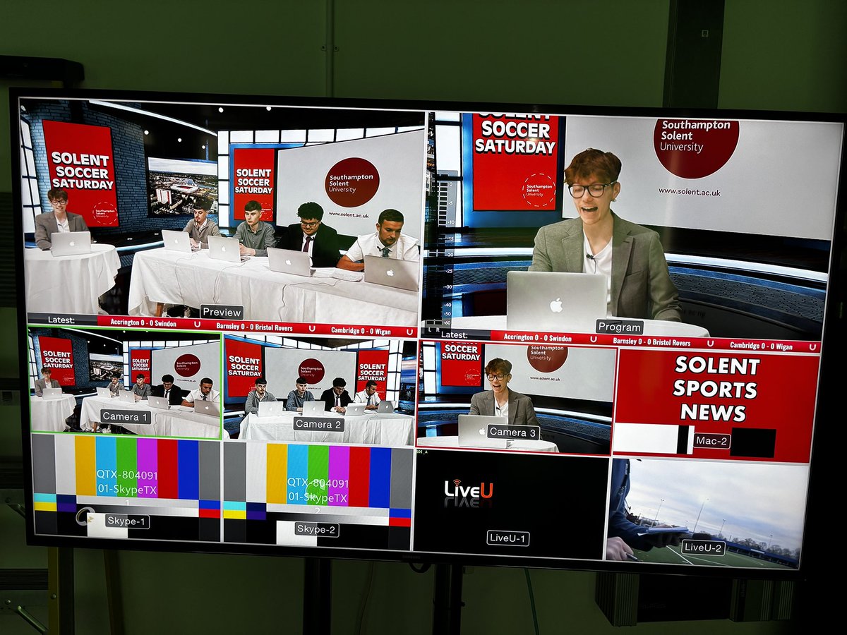 SolentSportsJ's tweet photo. It’s our @SolentSportNews #SoccerSaturday!! Watch or listen to the second half of today’s action with us!!! 

TV 📺 https://t.co/9y80tKGrSf

Radio🎙️ https://t.co/l45lw9UHAX 

@SolentUni @BJTC_UK https://t.co/Q6HBxGVN2J