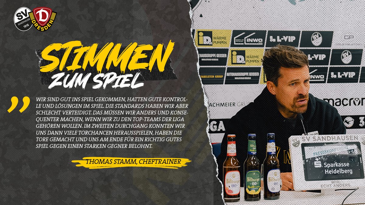 DynamoDresden's tweet photo. Thomas #Stamm nach #SVSSGD: "Am Ende haben wir uns für ein richtig gutes Spiel belohnt." 🗣 #sgd1953 https://t.co/KZL2RgtrAv