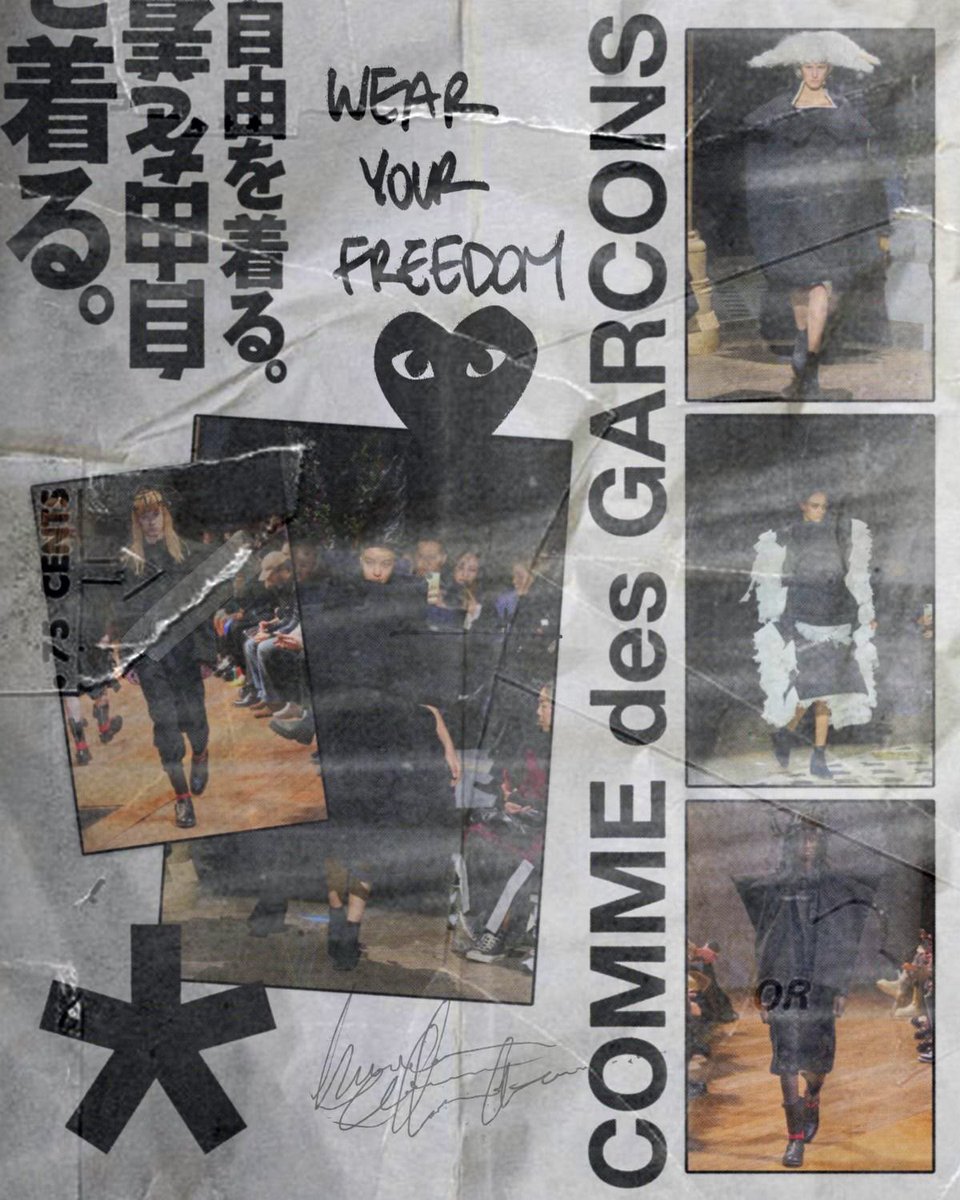 ouioui001's tweet photo. Comme des garçons runway poster https://t.co/MB5Ad5v8mn