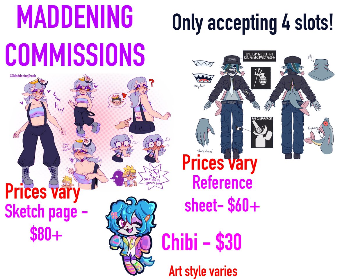 Opening commissions! Limited slots!