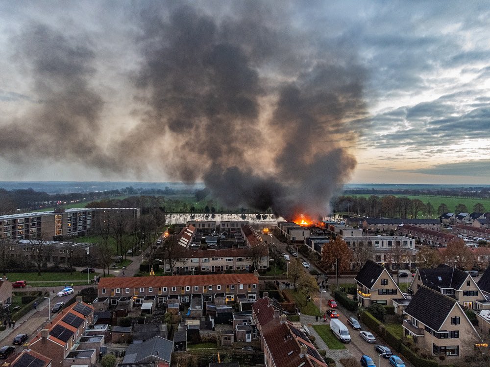 Explosie bij brand in Wolvega