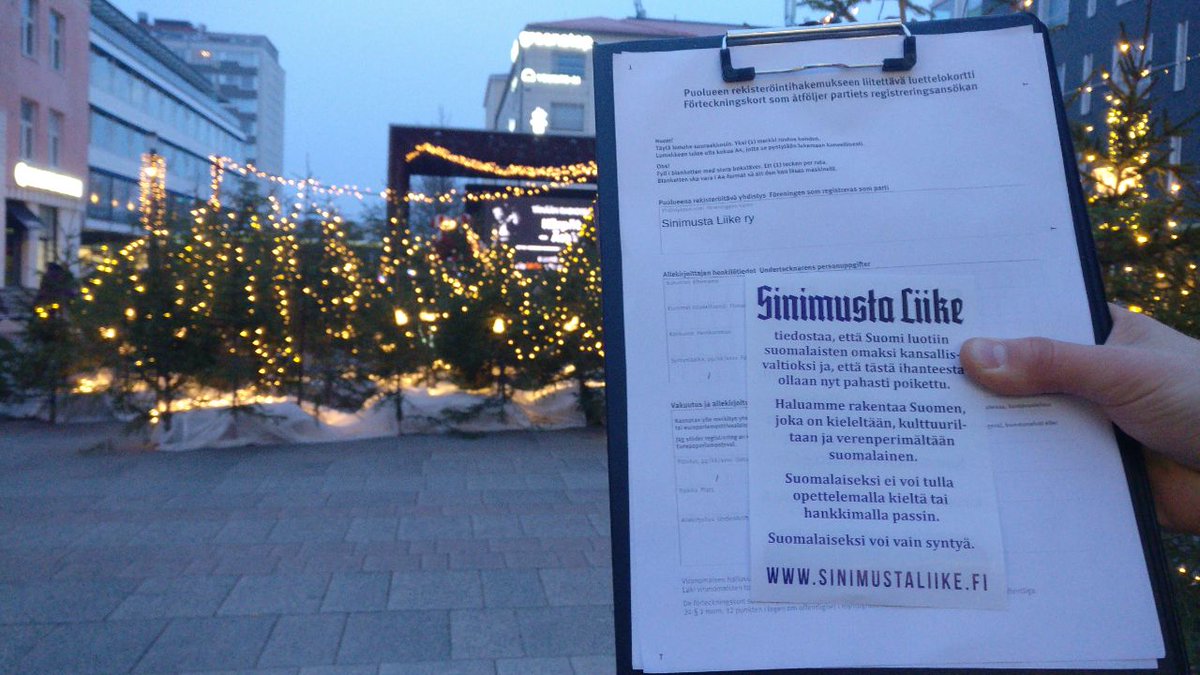SML_Oulu's tweet image. Tänään Oulun piiriläiset kävivät keräämässä kannattajakortteja keskustassa. Kiinnostusta liikettä kohtaan löytyi.
puoluerekisteri.fi/#/puolue/61