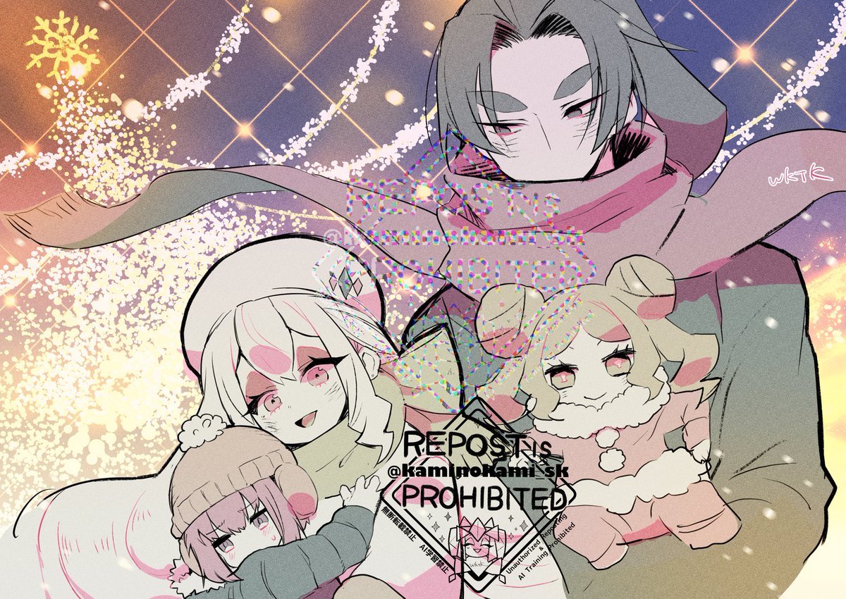 kaminokami_sk's tweet photo. クリスマスにお買い物中っぽい？春乃家なら前に描いたことあったのでちょっと加筆してみました https://t.co/kuESMaiIU3