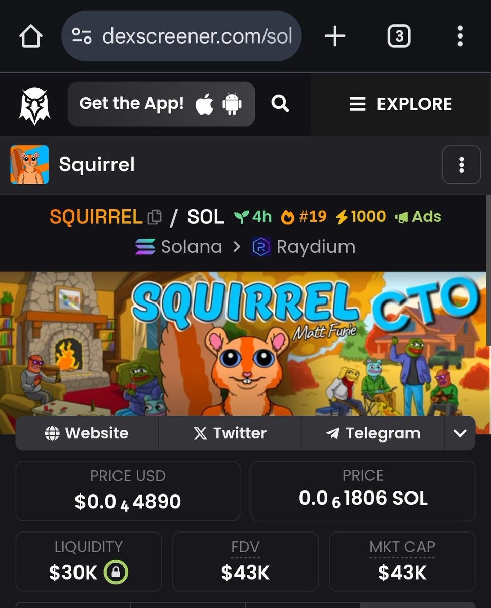 $SQUIRREL OFFICIAL CTO tweet media