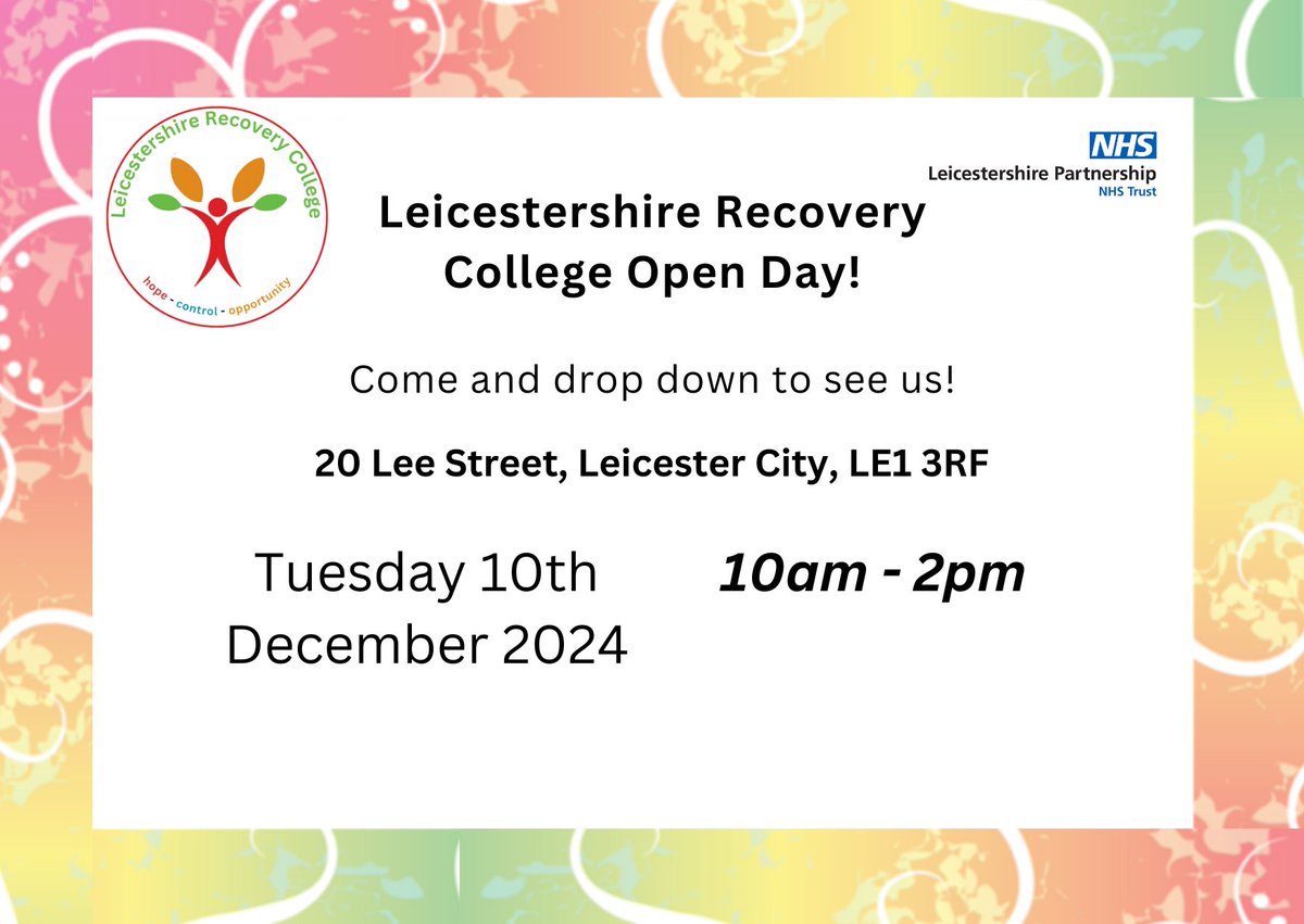 Leicestershire Recovery College (@recoverycollege) on Twitter photo 