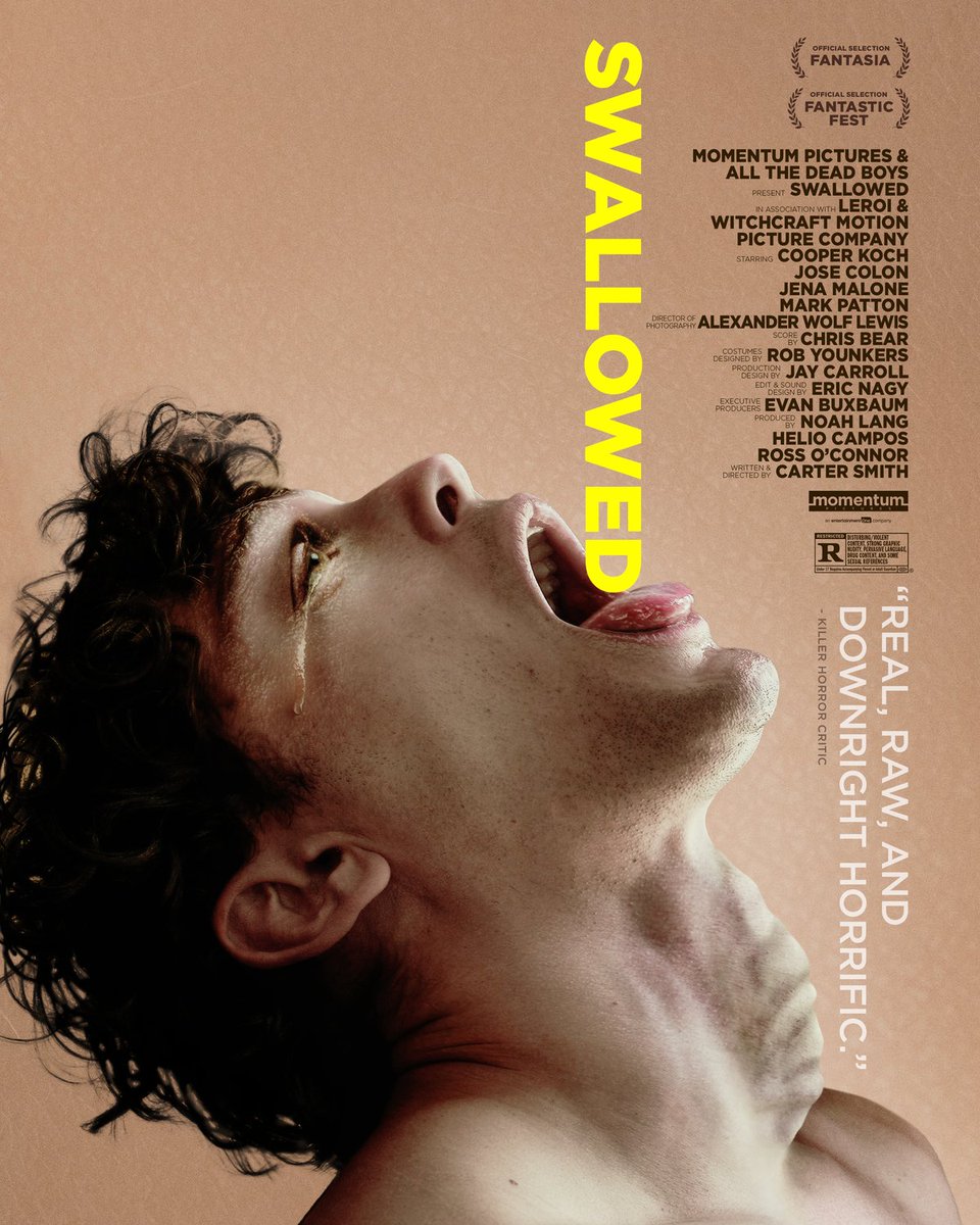 filmes_e_filmes's tweet photo. Dica de filme para hoje!🔥🎬
Chegou recentemente no catálogo do @LookeBrasil o selvagem body-horror queer "Swallowed", dirigido por Carter Smith e protagonizado pelo trio Cooper Koch, Jose Colon e Jena Malone.
#swallowed #cartersmith #cooperkoch #josecolon #jenamalone https://t.co/30RvzQbil3