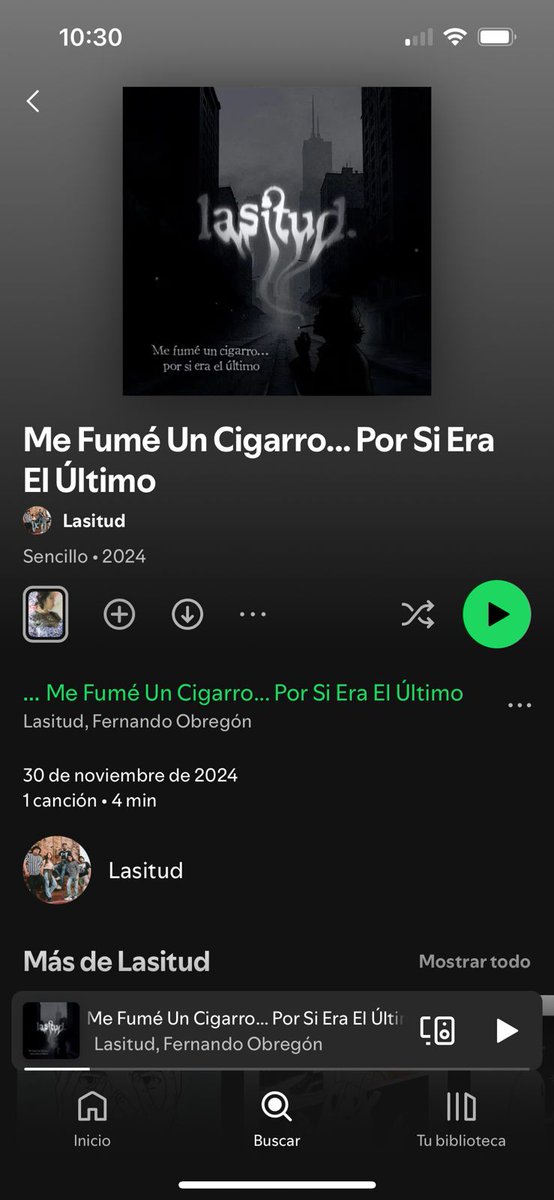 Hola amigxs, estamos muy contentos de anunciar que nuestro nuevo single “Me fumé un cigarro... por si era el último” ya está disponible en todas las plataformas digitales, este single fue una colaboración con Fernando Obregón.