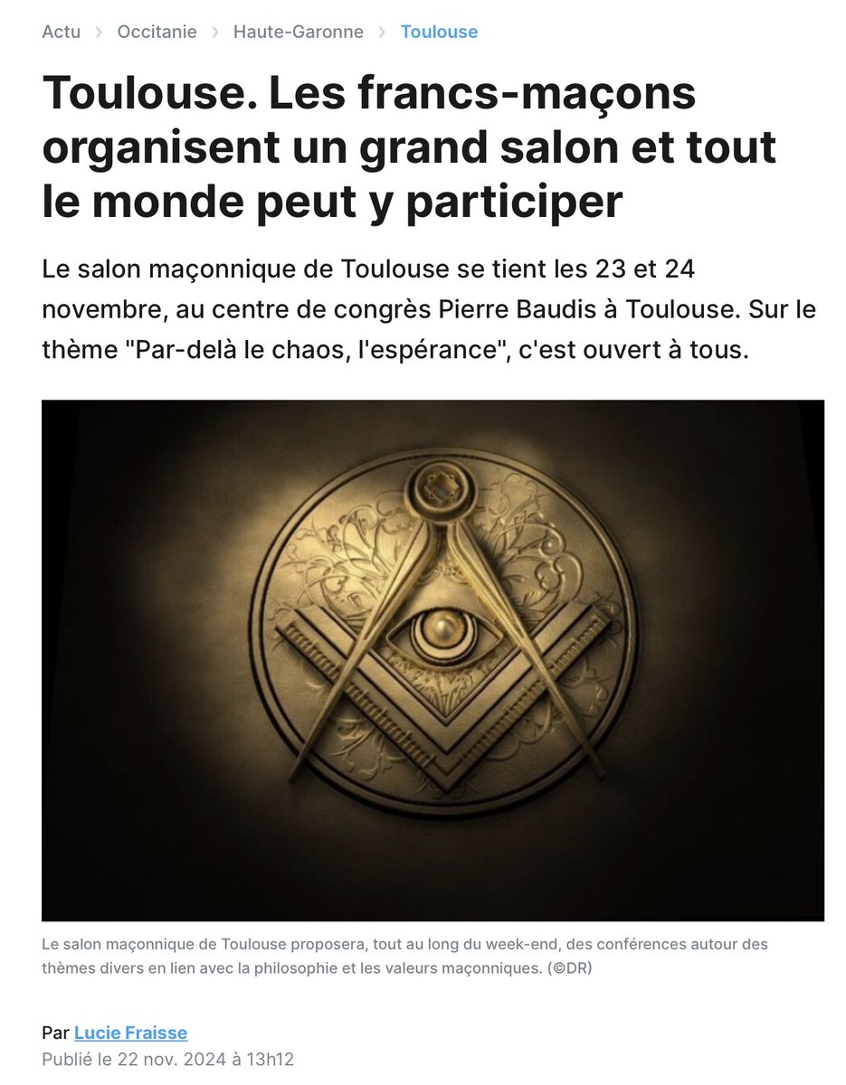 On dirait que les Francs-Maçons s'invitent subitement dans les médias... Cela prépare quoi ça ?