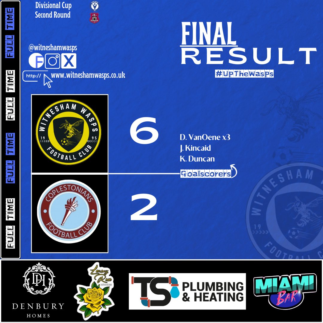 witneshamwasps's tweet image. Wasps overcome a slow start to the second half to progress in the next round of the Divisional Cup against a strong @Cops_FC ‘Development’ side 🐝🏆

MOTM: @TomBaker1316067 who was an absolute rock in the centre of an outstanding defence 🪨

#UpTheWasps🐝